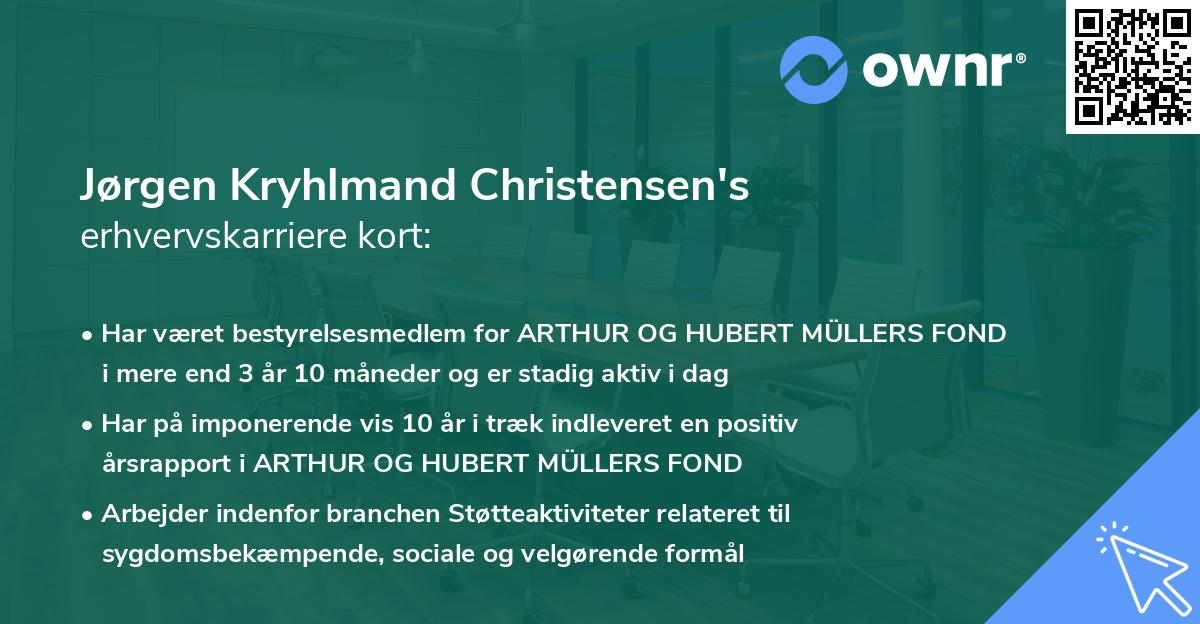 Jørgen Kryhlmand Christensen's erhvervskarriere kort