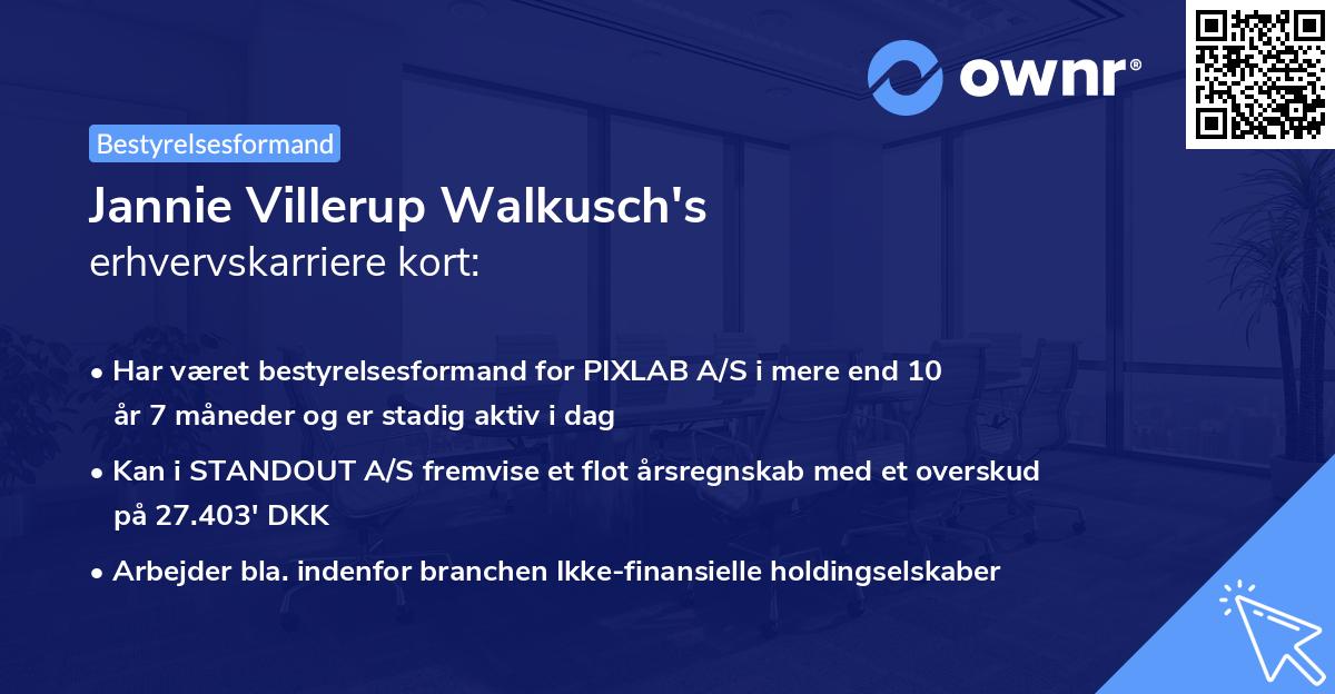 Jannie Villerup Walkusch's erhvervskarriere kort