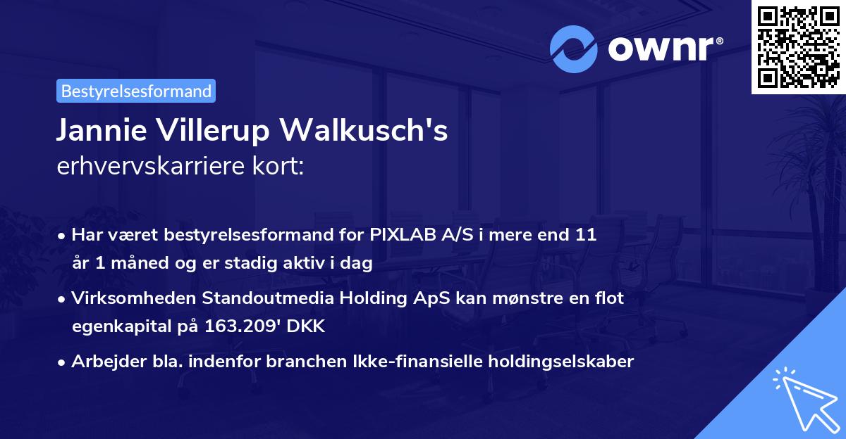 Jannie Villerup Walkusch's erhvervskarriere kort