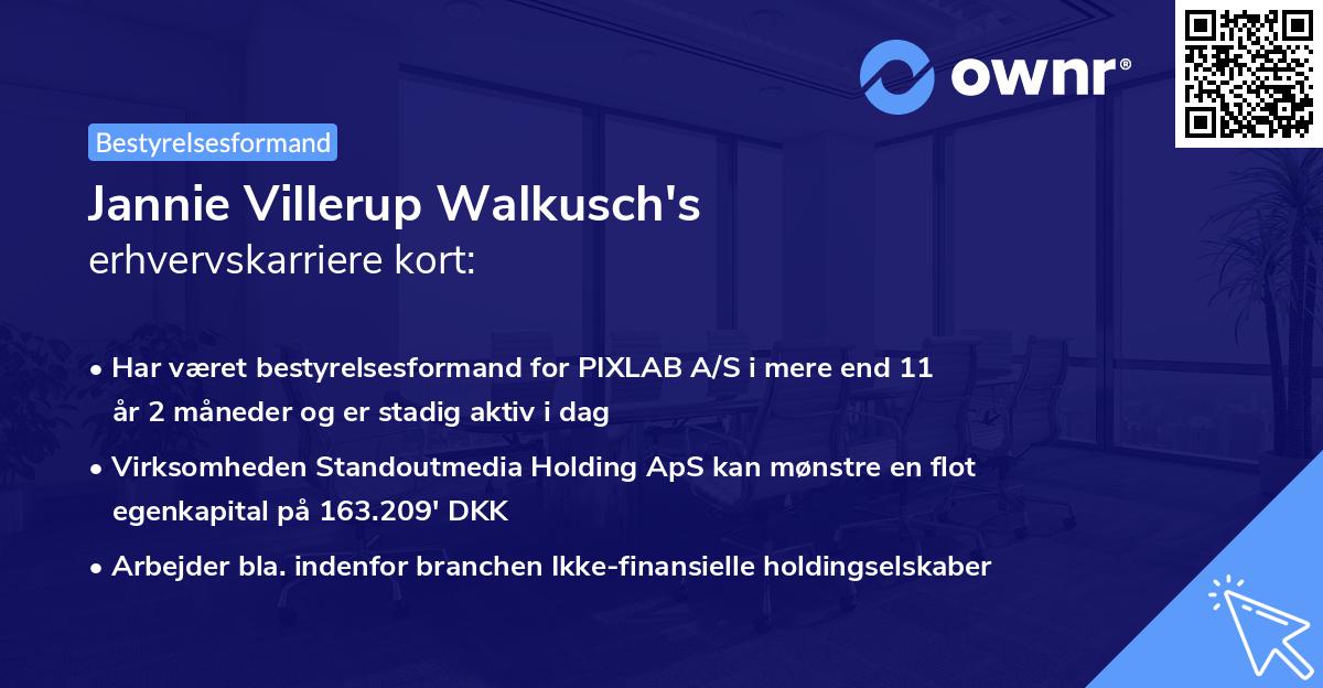 Jannie Villerup Walkusch's erhvervskarriere kort