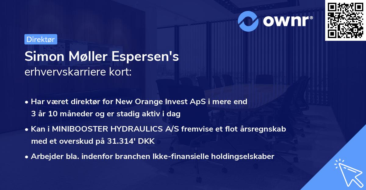 Simon Møller Espersen's erhvervskarriere kort