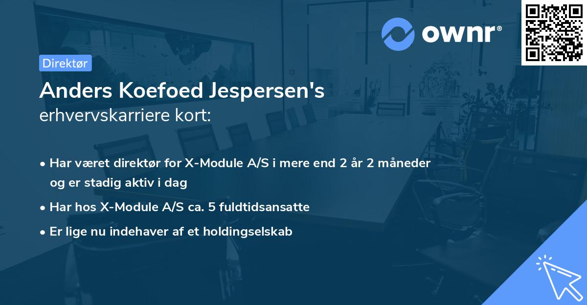 Anders Koefoed Jespersen's erhvervskarriere kort