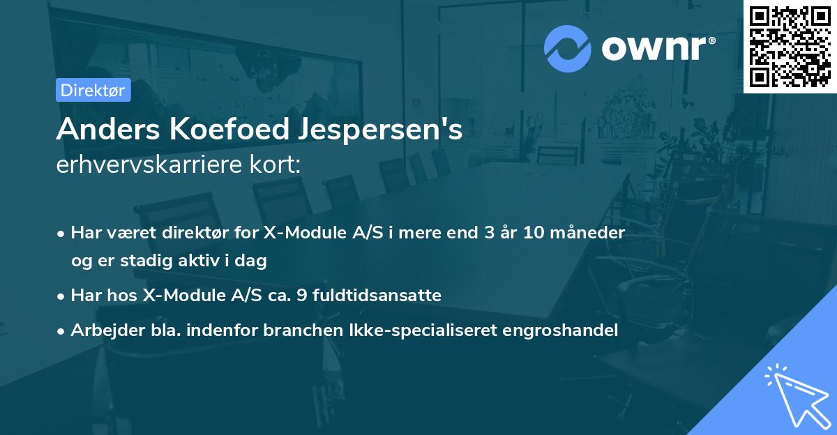 Anders Koefoed Jespersen's erhvervskarriere kort