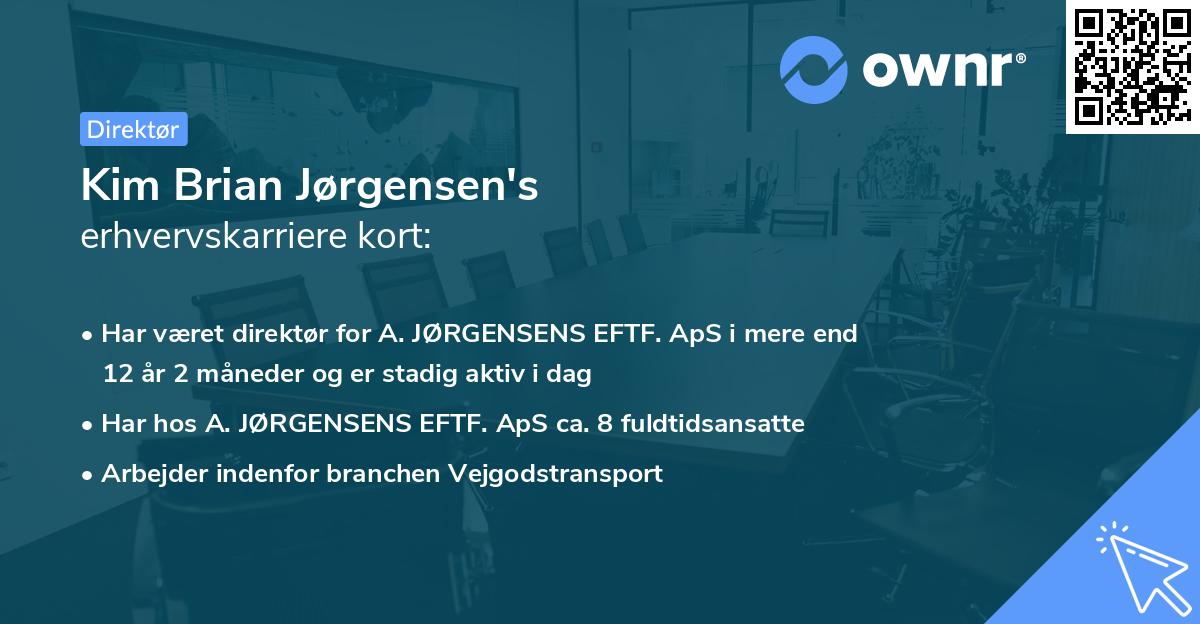Kim Brian Jørgensen's erhvervskarriere kort