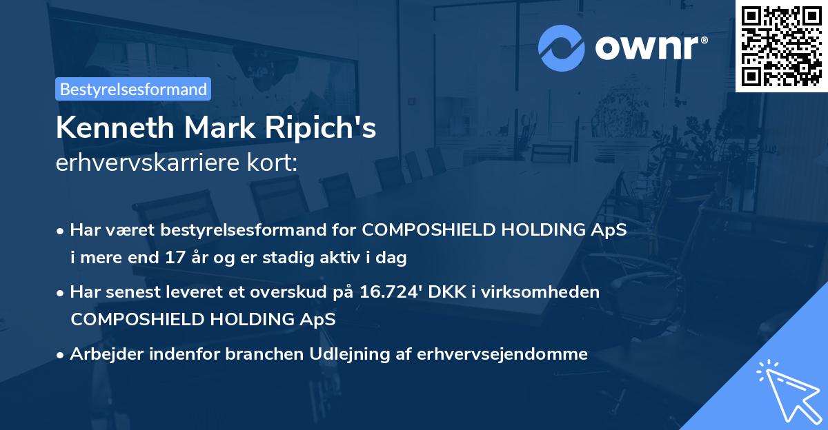 Kenneth Mark Ripich's erhvervskarriere kort