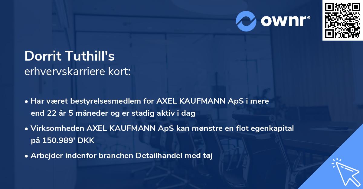 Dorrit Tuthill's erhvervskarriere kort