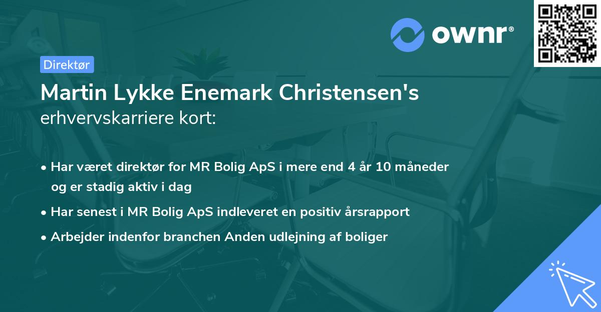 Martin Lykke Enemark Christensen's erhvervskarriere kort