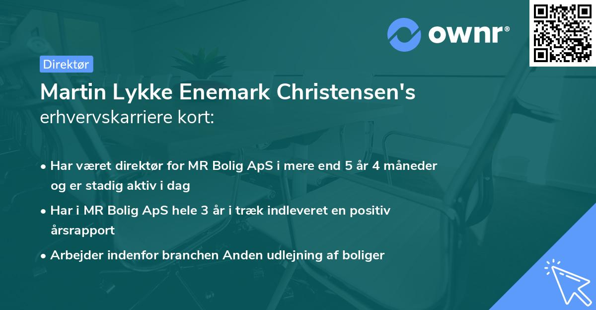 Martin Lykke Enemark Christensen's erhvervskarriere kort