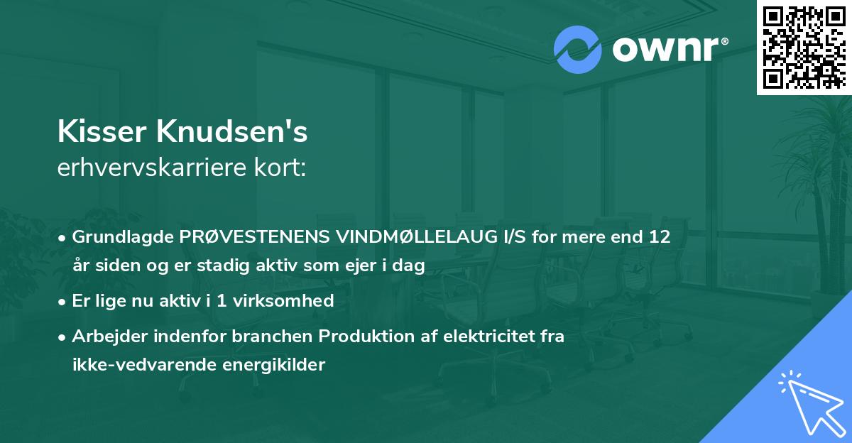 Kisser Knudsen's erhvervskarriere kort