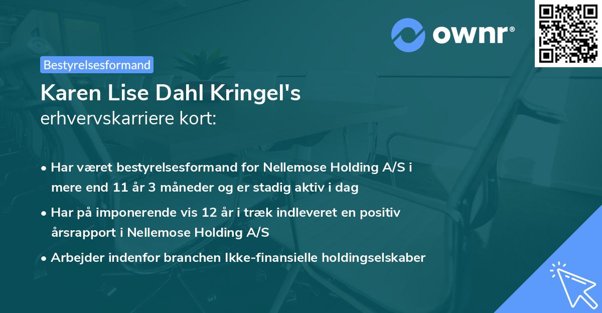Karen Lise Dahl Kringel's erhvervskarriere kort