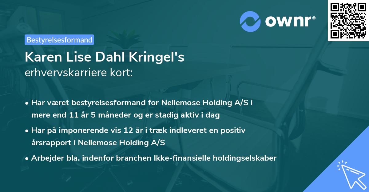Karen Lise Dahl Kringel's erhvervskarriere kort