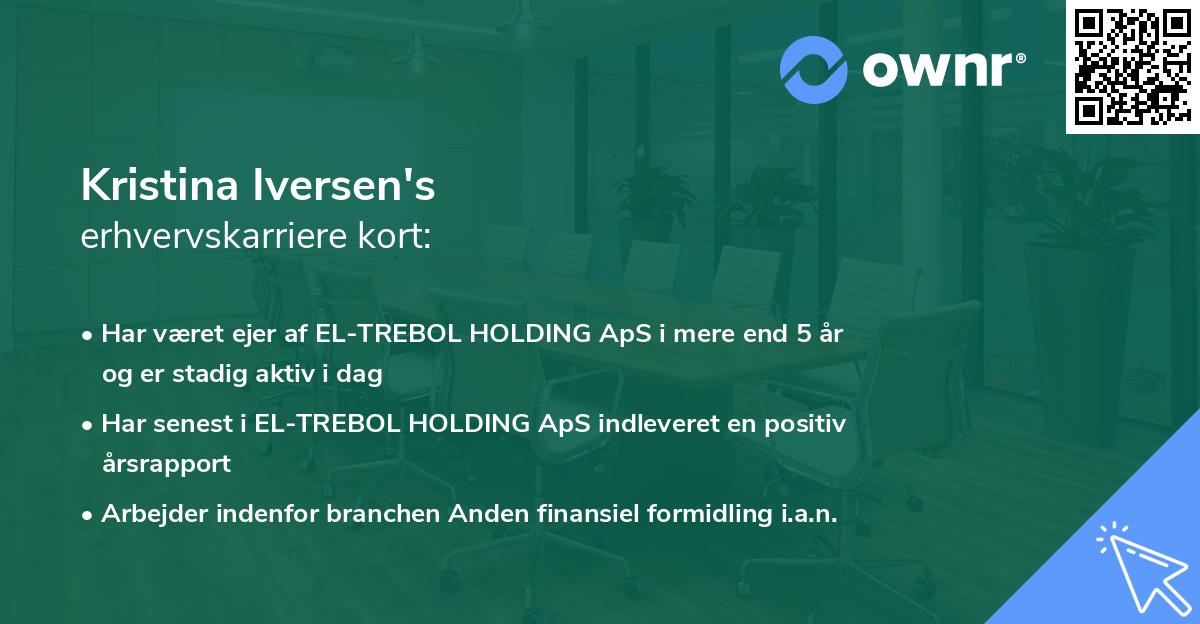 Kristina Iversen's erhvervskarriere kort
