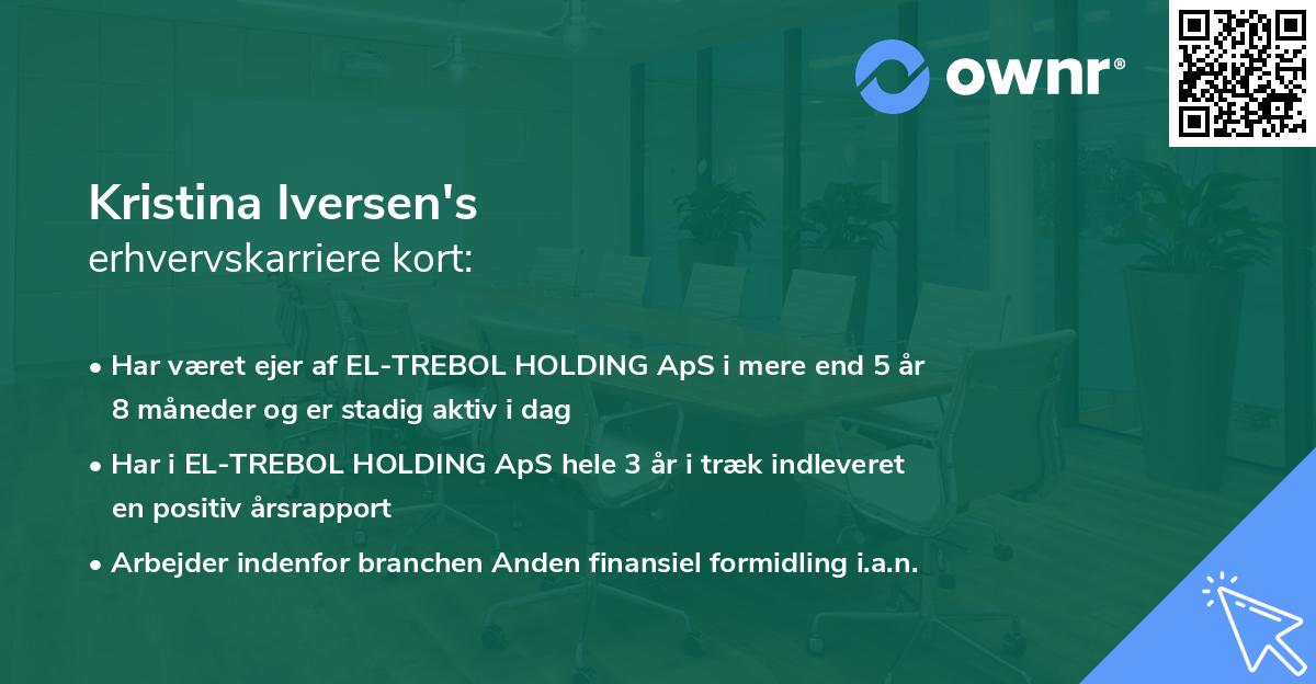Kristina Iversen's erhvervskarriere kort