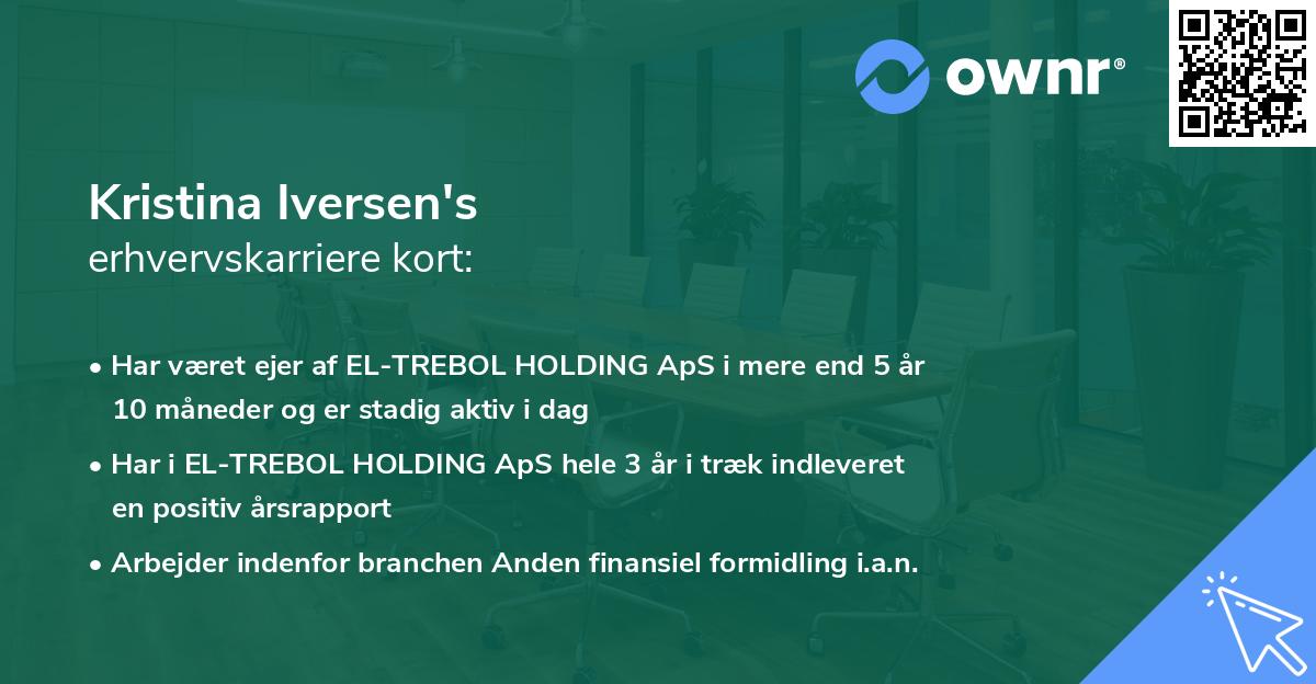 Kristina Iversen's erhvervskarriere kort