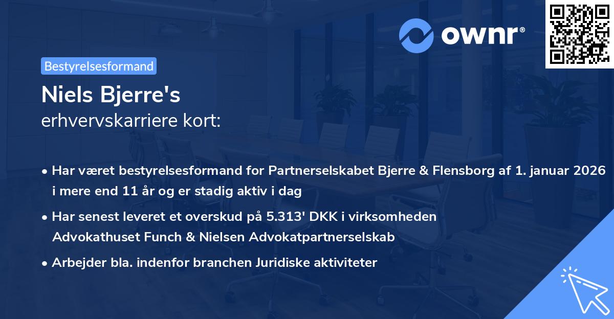 Niels Bjerre's erhvervskarriere kort