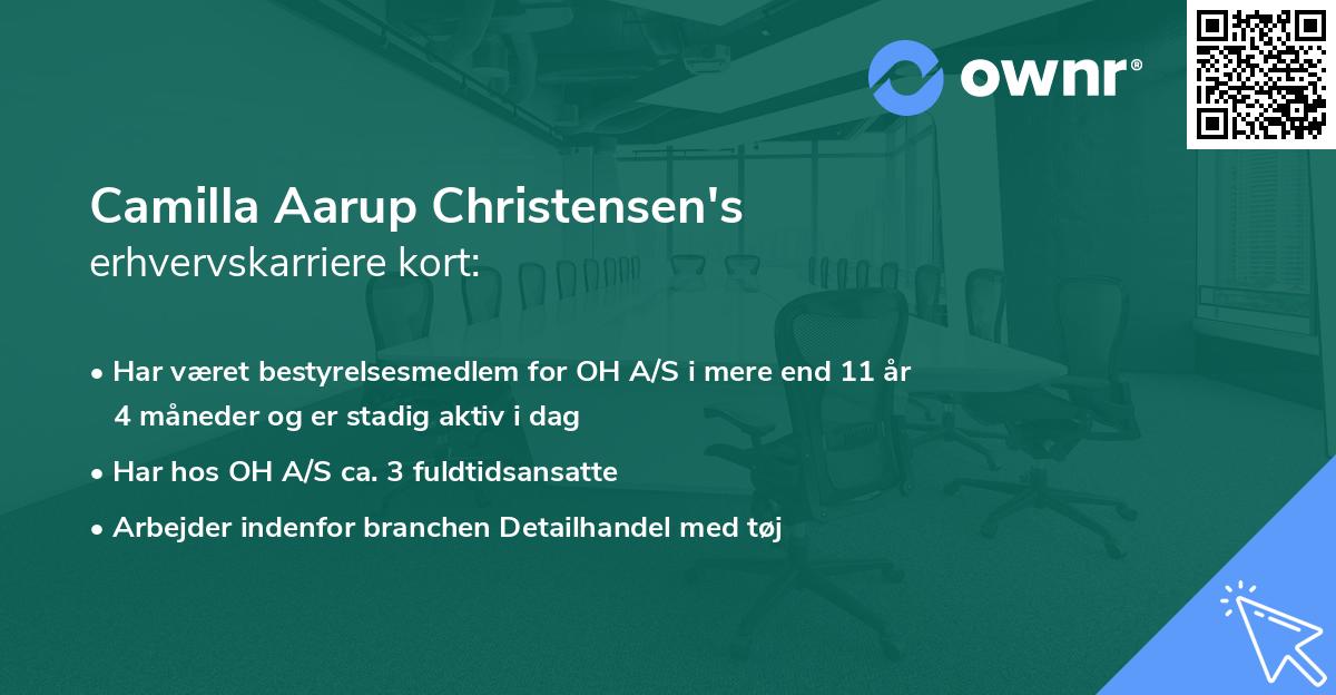Camilla Aarup Christensen's erhvervskarriere kort