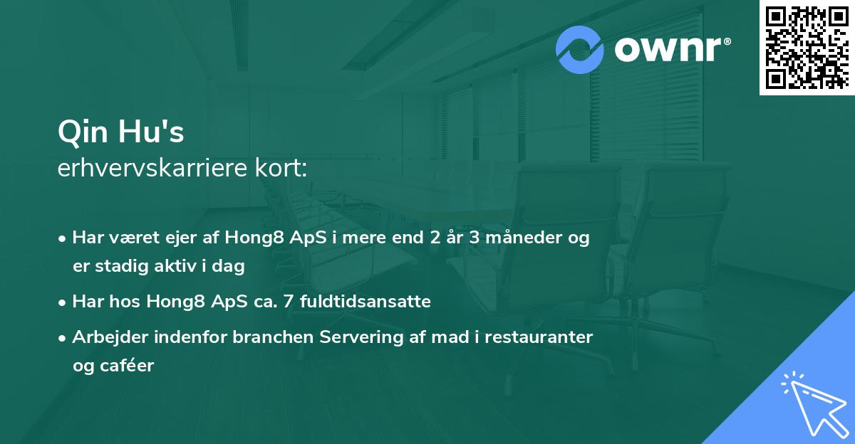 Qin Hu's erhvervskarriere kort