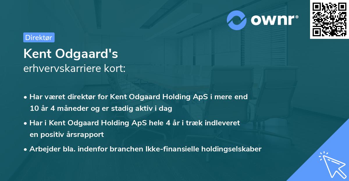 Kent Odgaard's erhvervskarriere kort