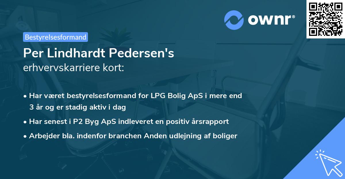 Per Lindhardt Pedersen's erhvervskarriere kort