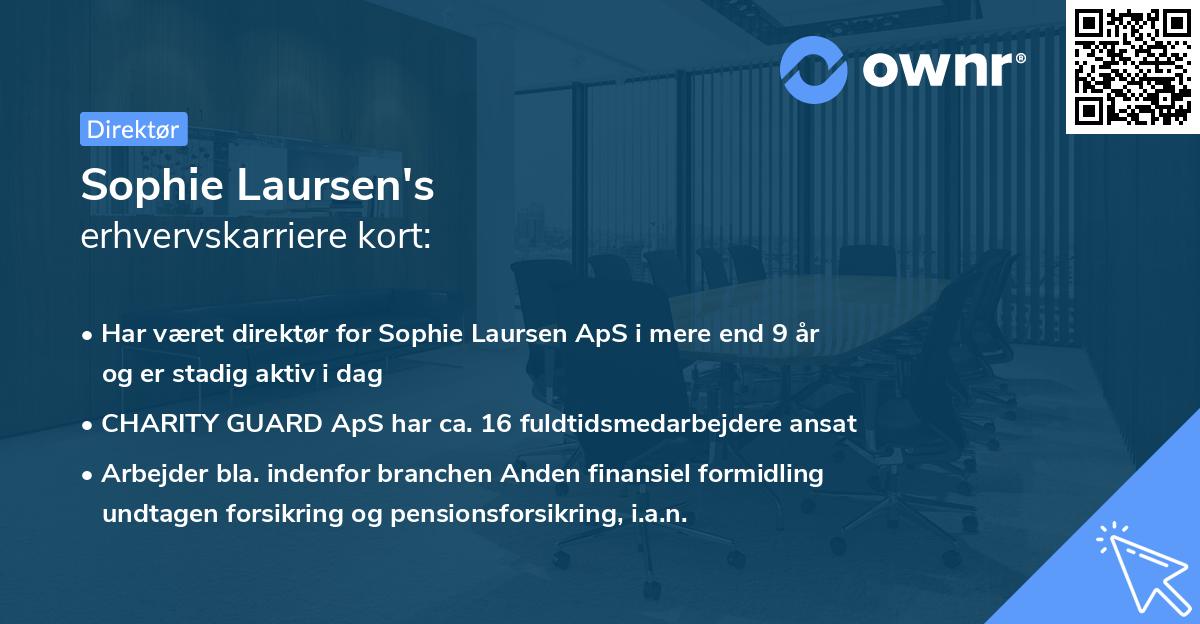 Sophie Laursen's erhvervskarriere kort