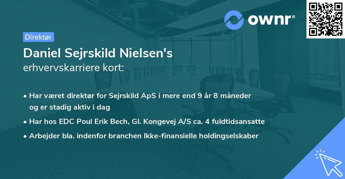 Daniel Sejrskild Nielsen's erhvervskarriere kort