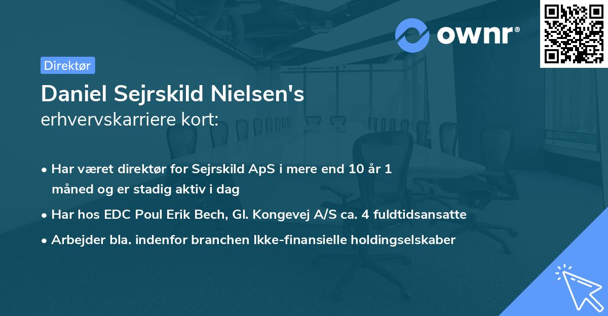 Daniel Sejrskild Nielsen's erhvervskarriere kort