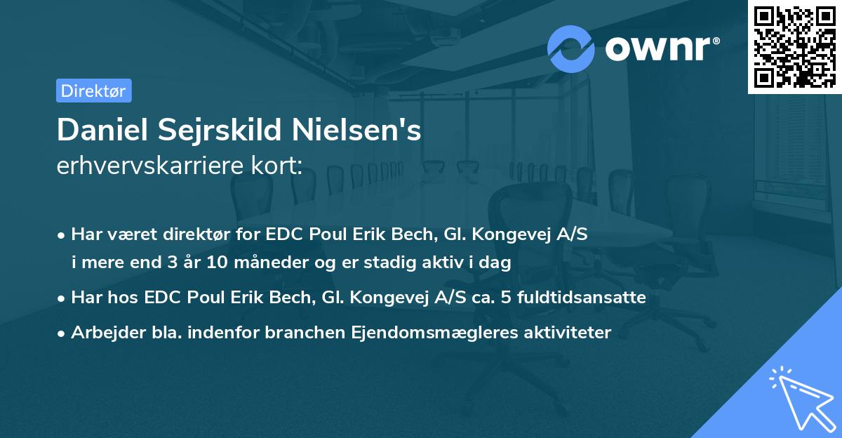 Daniel Sejrskild Nielsen's erhvervskarriere kort