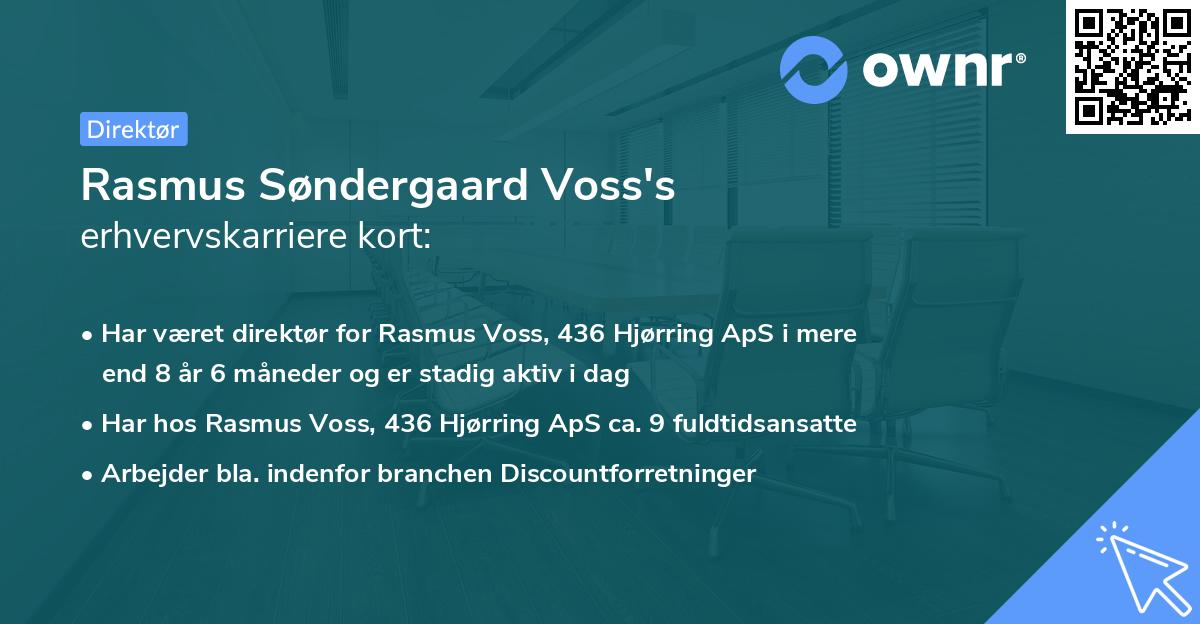 Rasmus Søndergaard Voss's erhvervskarriere kort