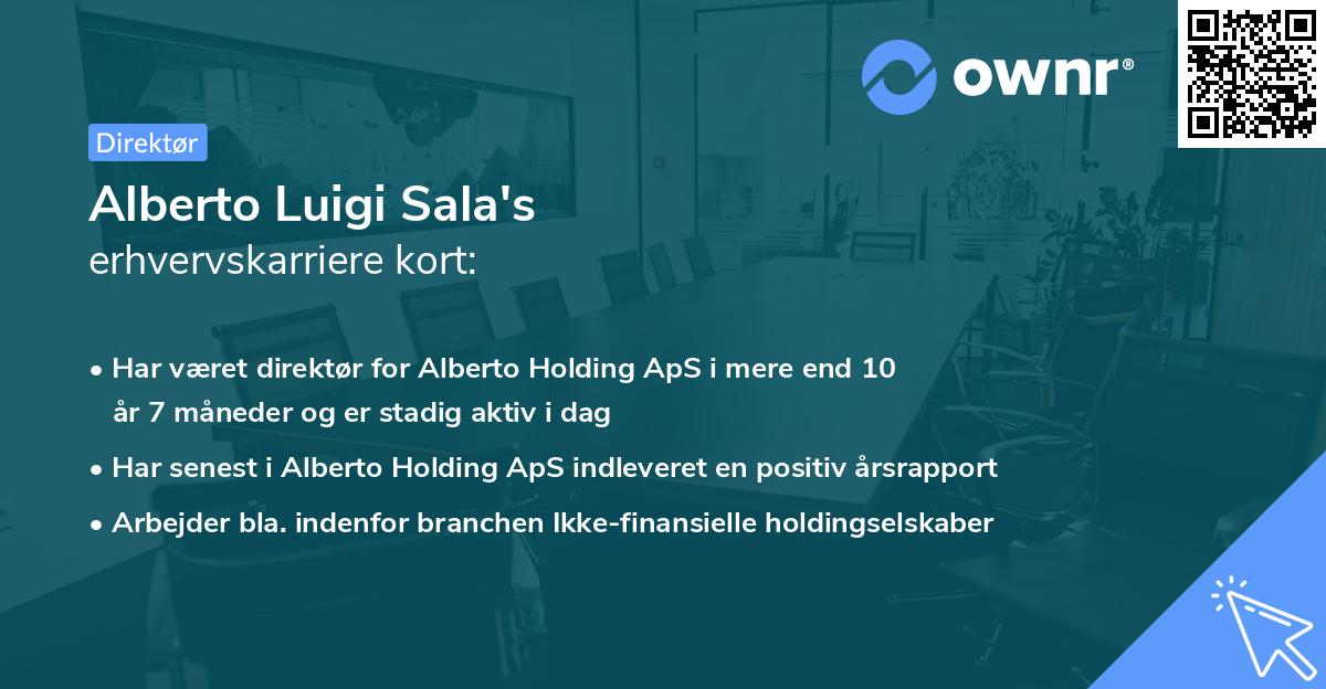 Alberto Luigi Sala's erhvervskarriere kort