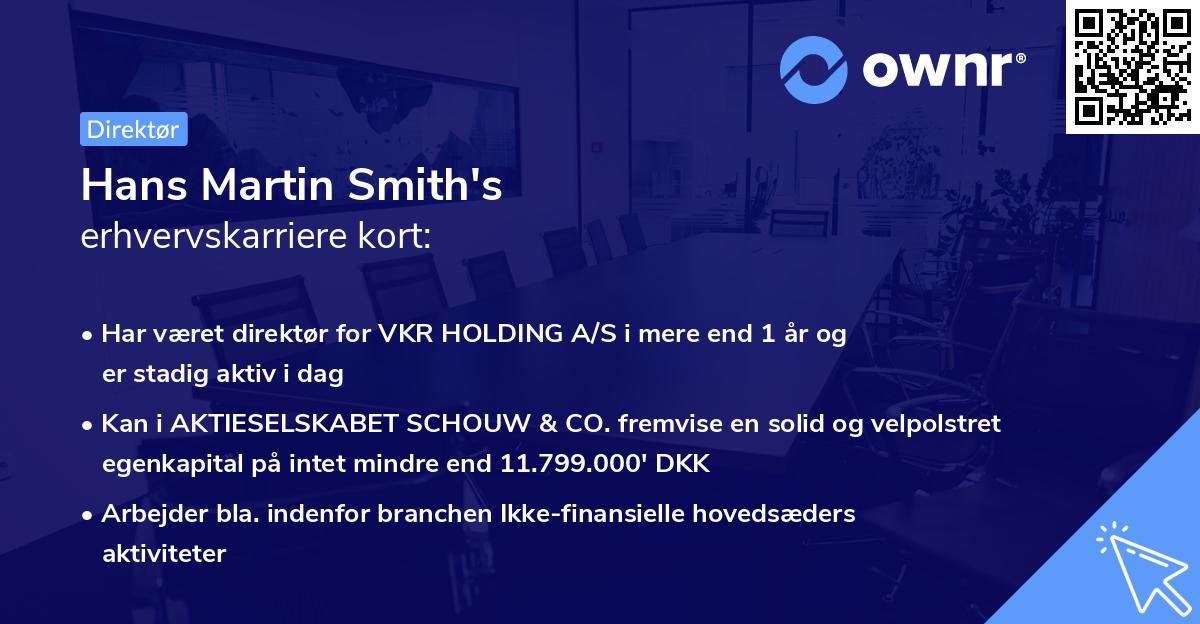 Hans Martin Smith's erhvervskarriere kort