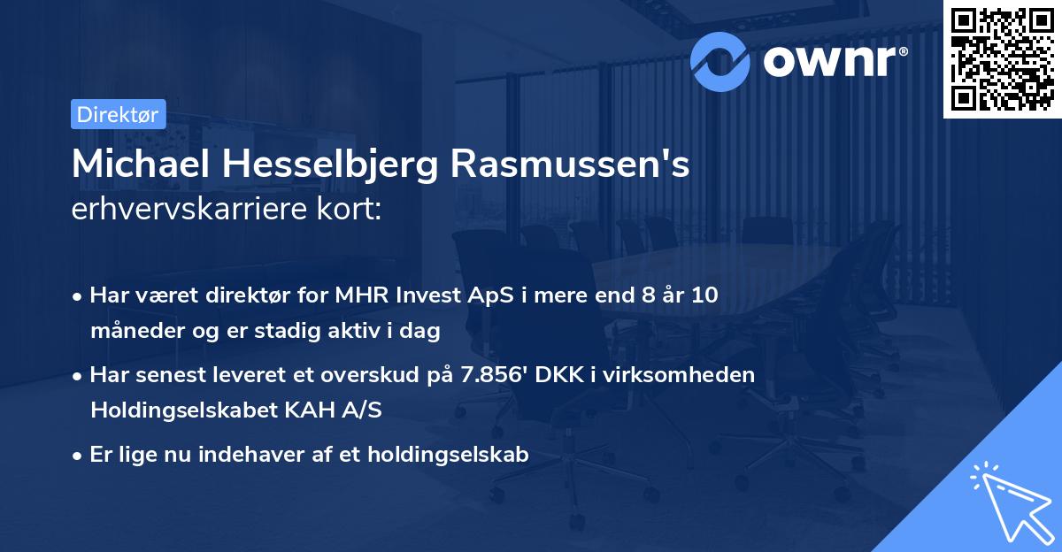 Michael Hesselbjerg Rasmussen's erhvervskarriere kort