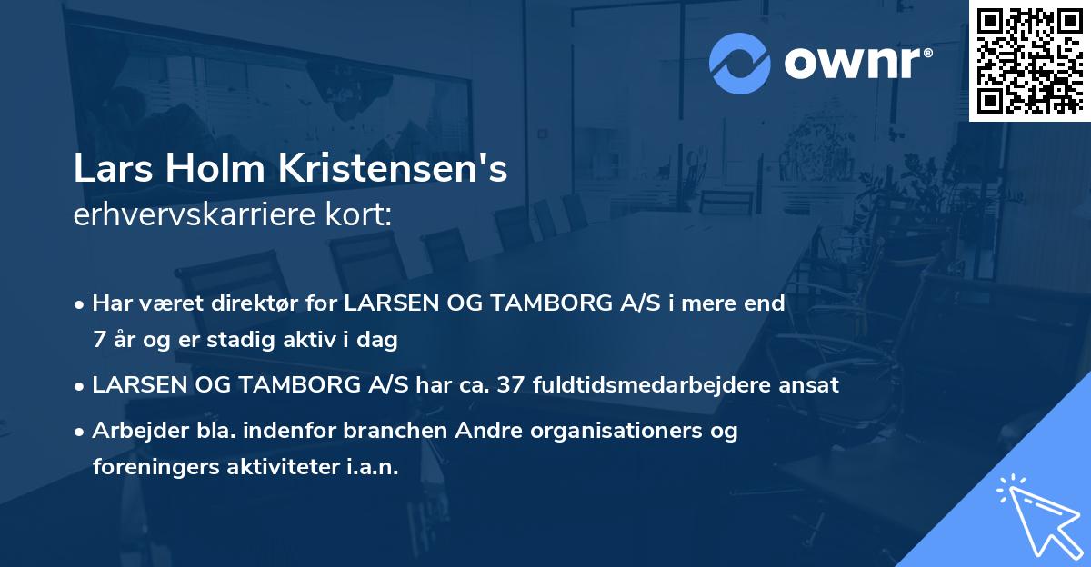 Lars Holm Kristensen's erhvervskarriere kort