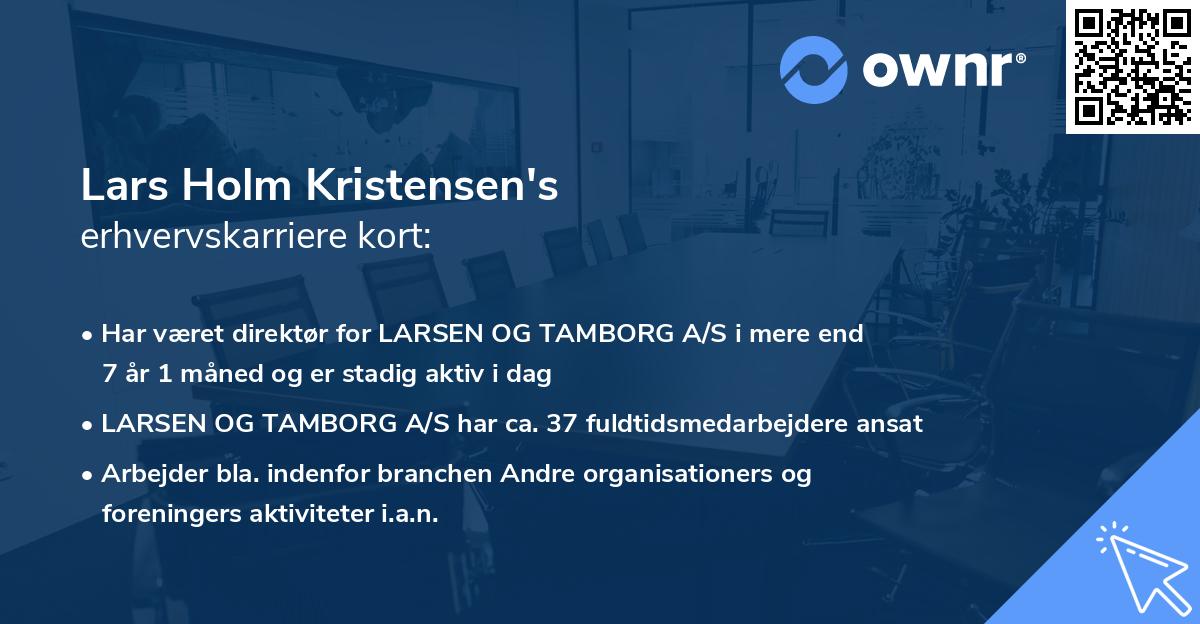 Lars Holm Kristensen's erhvervskarriere kort