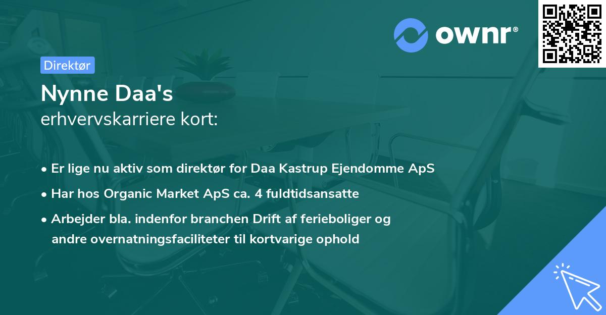 Nynne Daa's erhvervskarriere kort