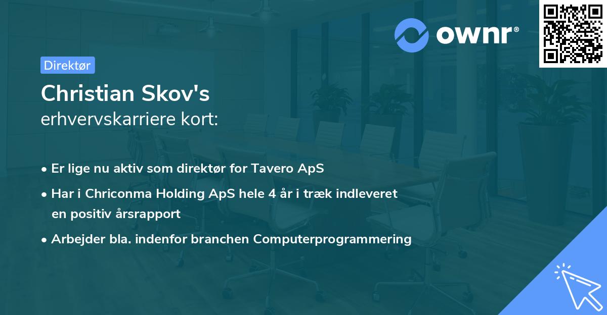 Christian Skov's erhvervskarriere kort