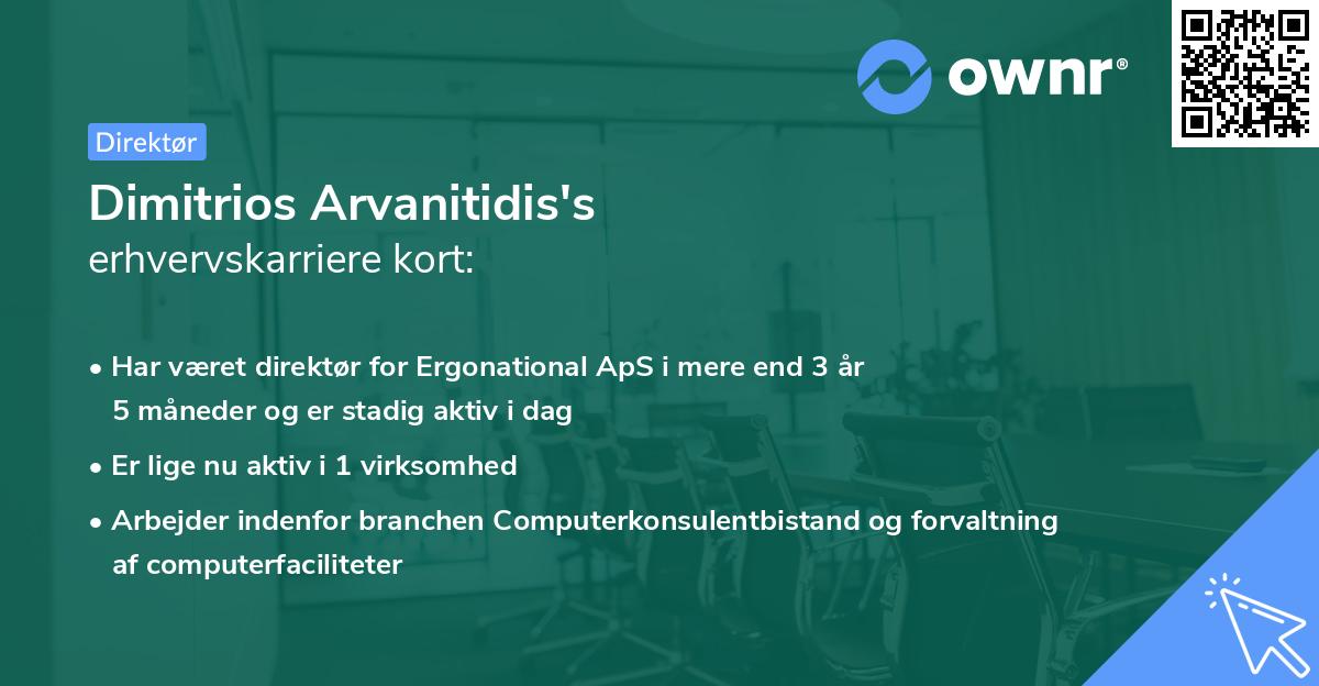 Dimitrios Arvanitidis's erhvervskarriere kort