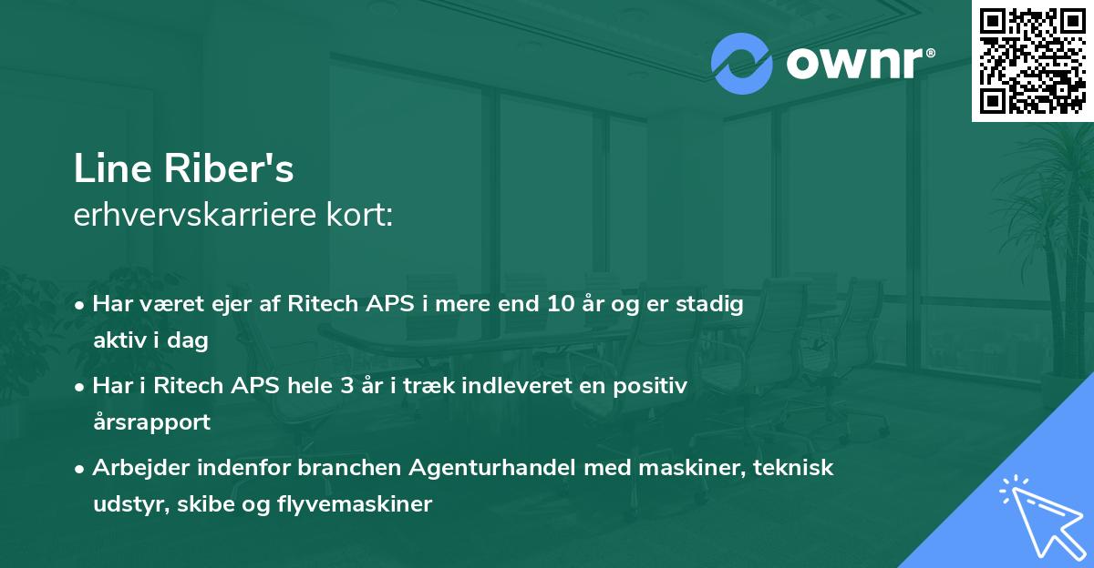 Line Riber's erhvervskarriere kort