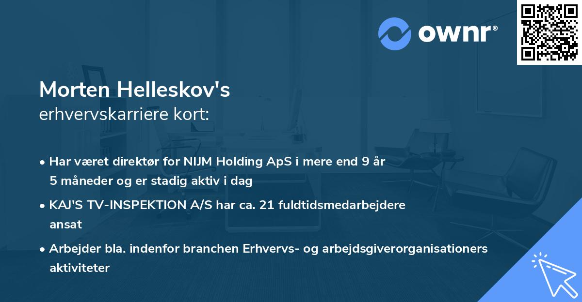 Morten Helleskov's erhvervskarriere kort