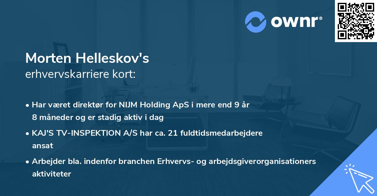 Morten Helleskov's erhvervskarriere kort