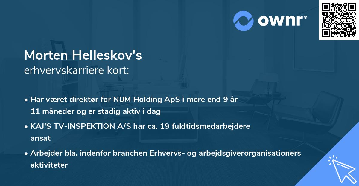 Morten Helleskov's erhvervskarriere kort