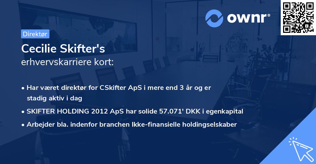 Cecilie Skifter's erhvervskarriere kort