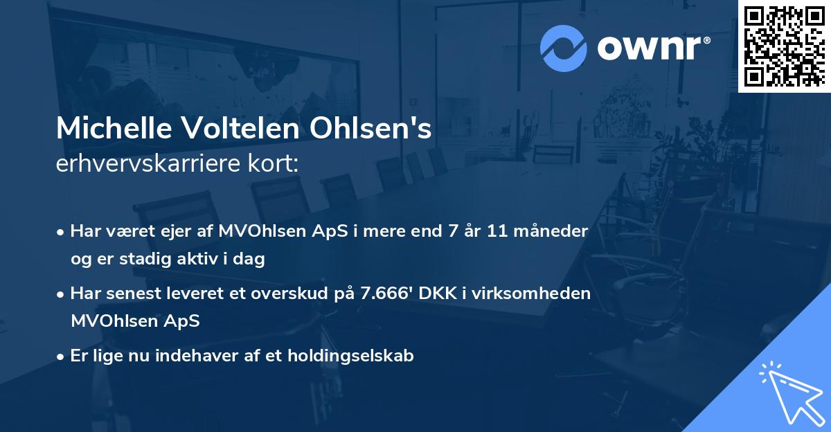 Michelle Voltelen Ohlsen's erhvervskarriere kort