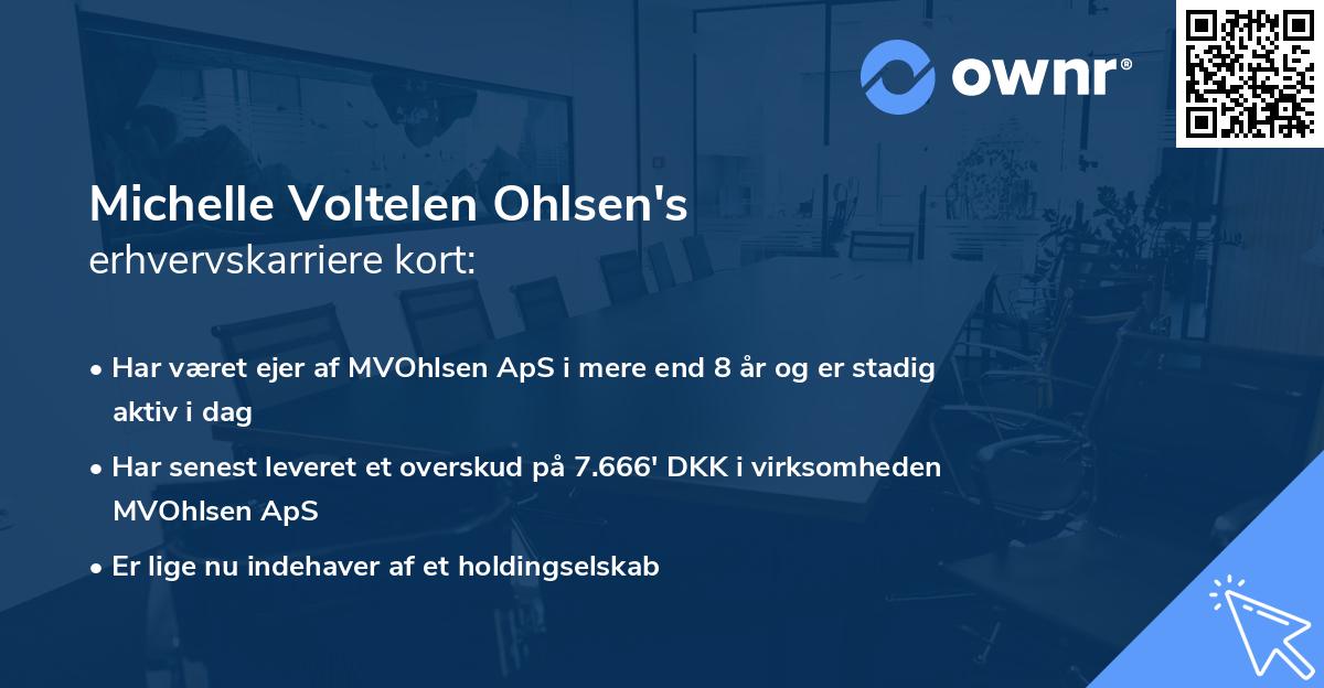 Michelle Voltelen Ohlsen's erhvervskarriere kort