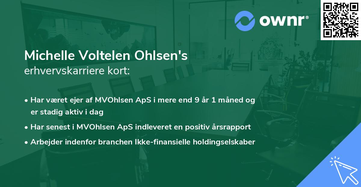 Michelle Voltelen Ohlsen's erhvervskarriere kort