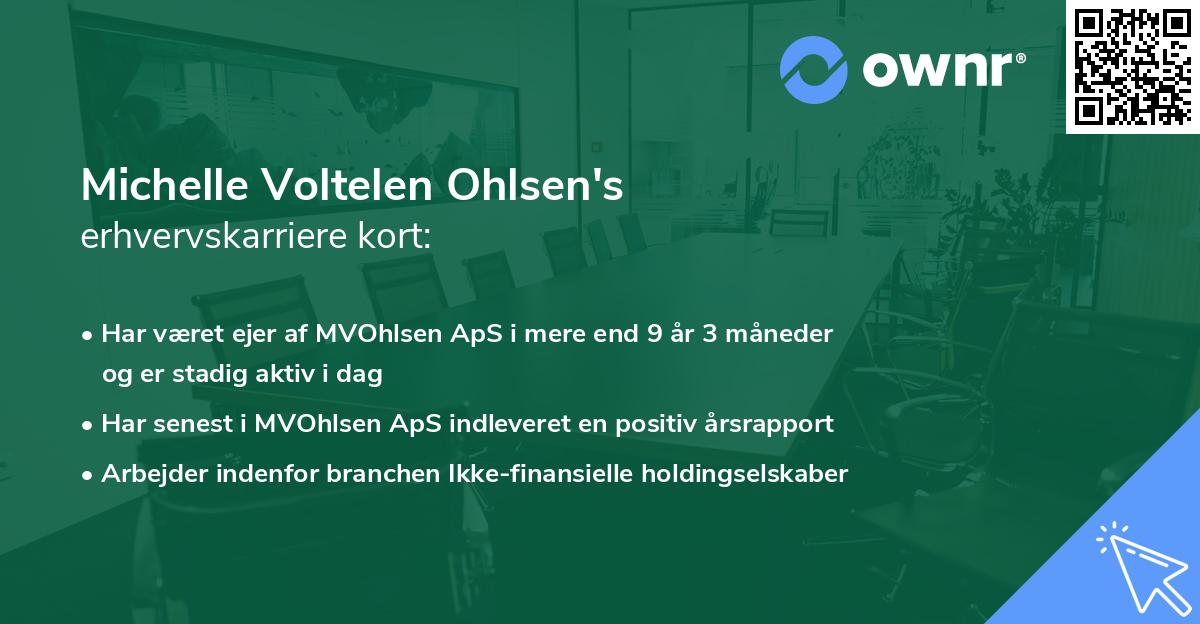 Michelle Voltelen Ohlsen's erhvervskarriere kort