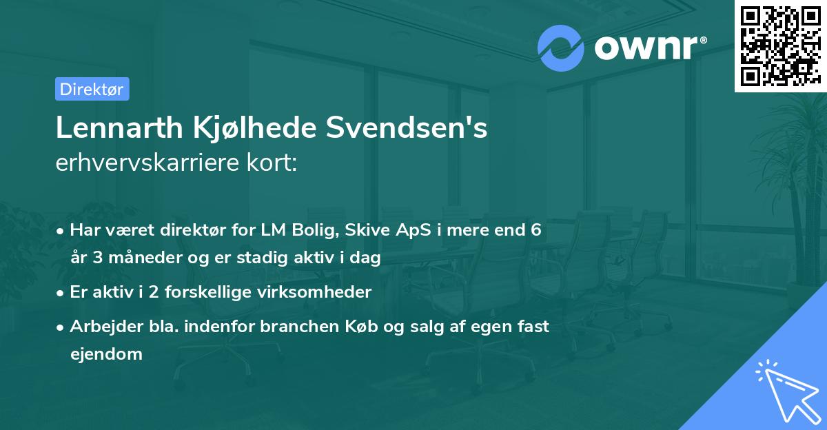 Lennarth Kjølhede Svendsen's erhvervskarriere kort
