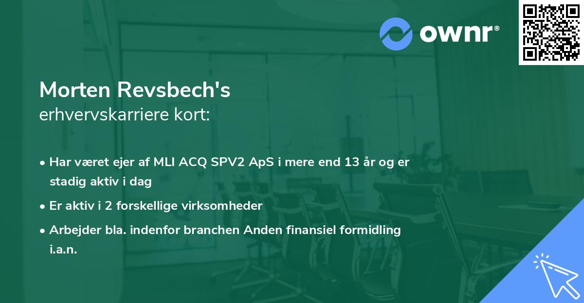 Morten Revsbech's erhvervskarriere kort