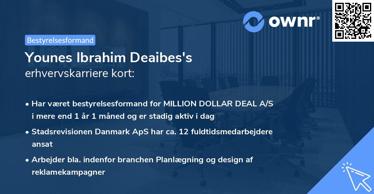 Younes Ibrahim Deaibes's erhvervskarriere kort