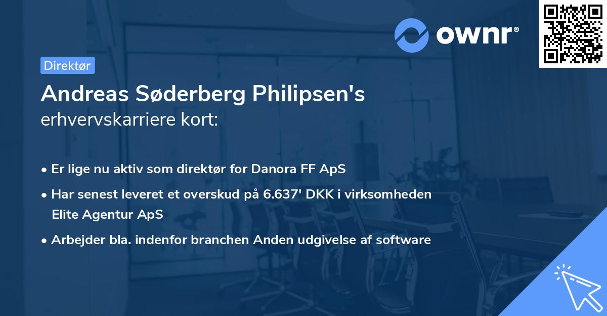 Andreas Søderberg Philipsen's erhvervskarriere kort