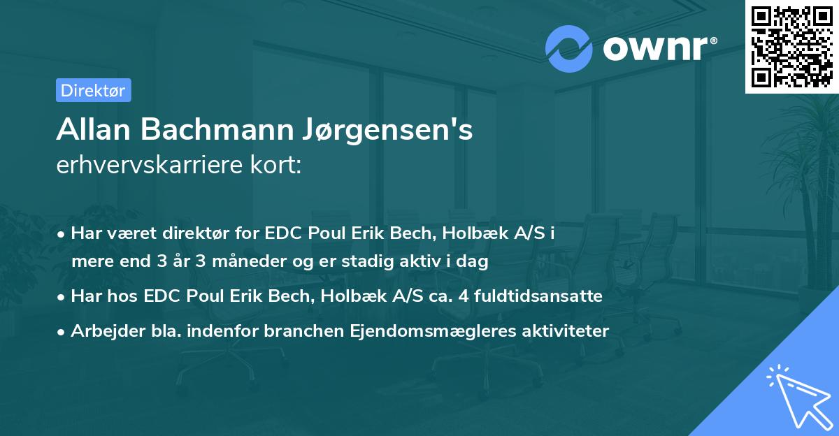 Allan Bachmann Jørgensen's erhvervskarriere kort